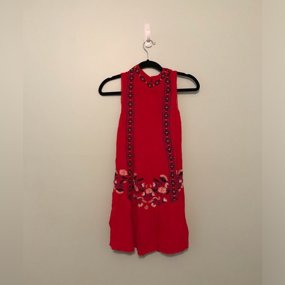 Xhilaration Red Pattern Sleeveless Dress Size Small - Picture 5 of 9